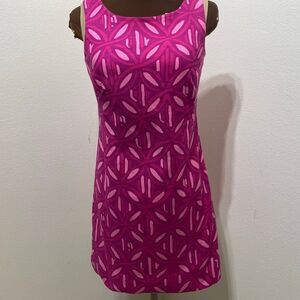 Lilly Pulitzer Woman's Pink Stephanie Shift Dress Zip Lined Size 0
